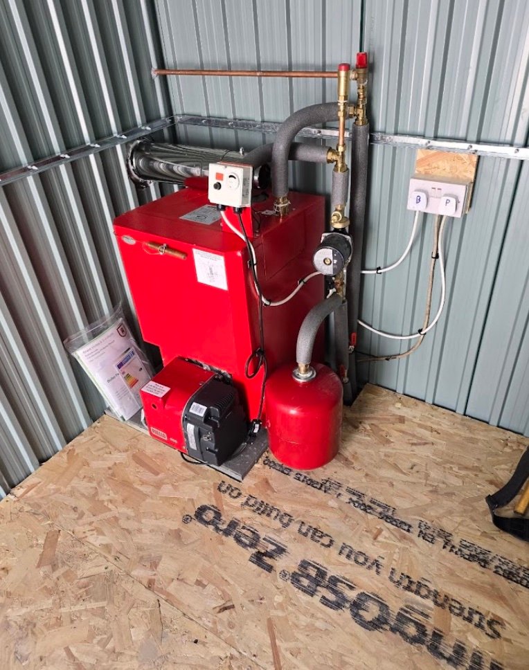 Oil boiler installation